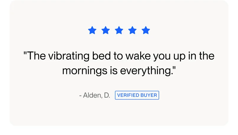 "The vibrating bed to wake you up in the mornings is everything."