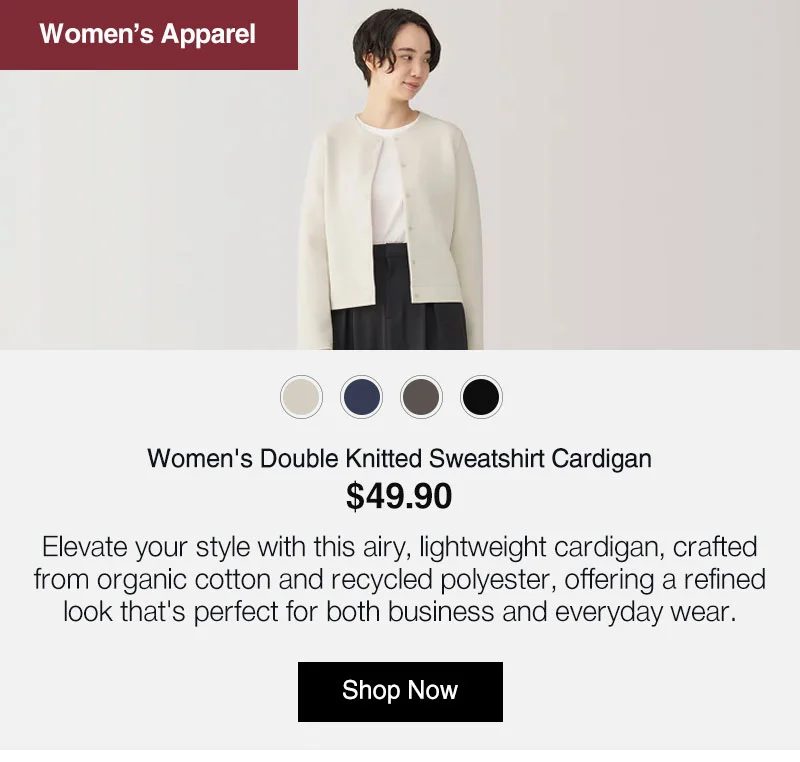 Shop Women's Double Knitted Sweatshirt Cardigan