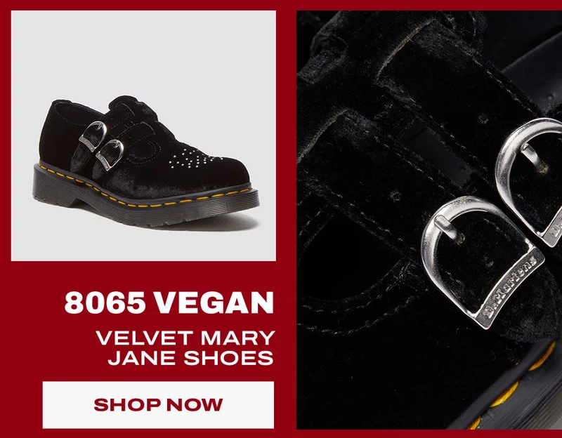 8065 Vegan Velvet Mary Jane Shoes