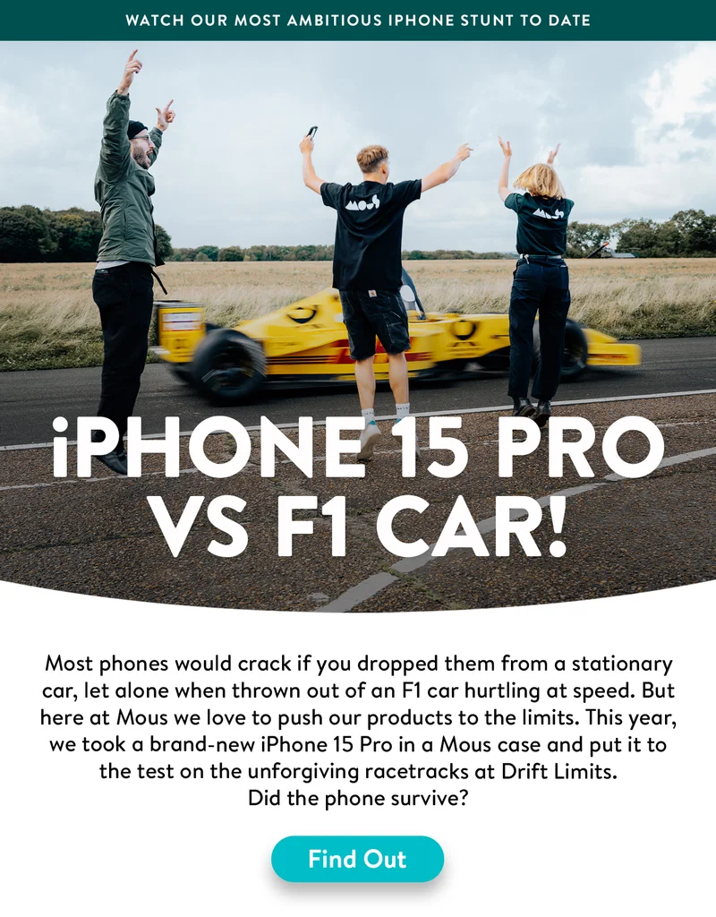 iPhone 15 vs F1 car