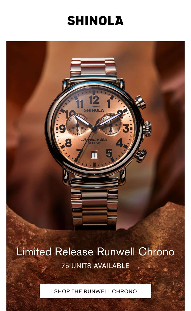 Limited Release Runwell Chrono 75 Units available |  SHOP THE RUNWELL CHRONO