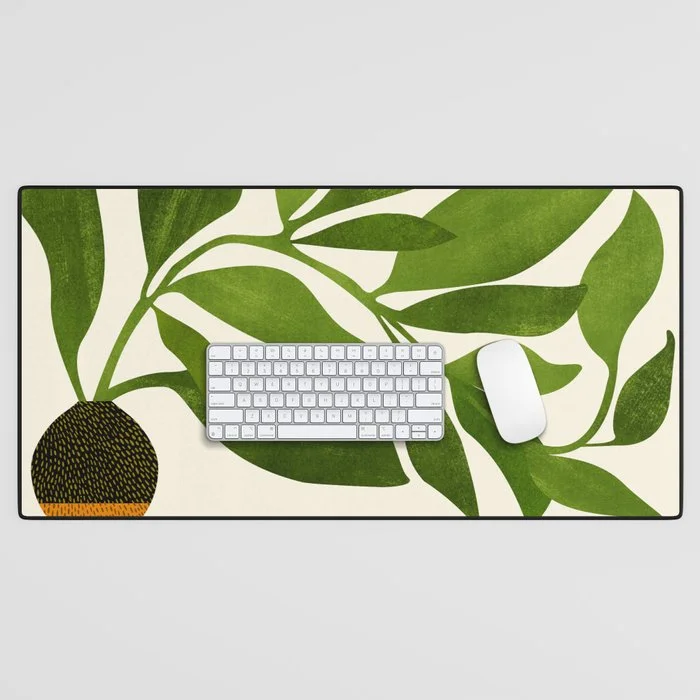 The Wanderer - House Plant Illustration Desk Mat Desk Mat