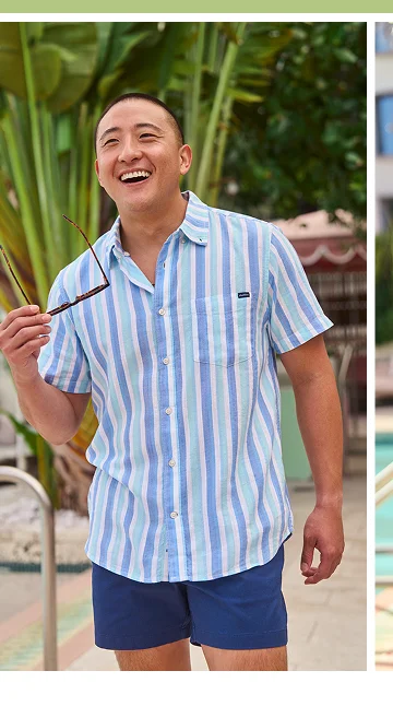 Resort Weave Friday Shirt: The Deep Sea Streaks