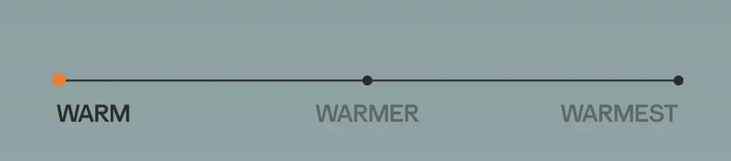 “Warm” on the warmth scale.