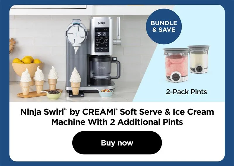 Ninja Swirl™ by CREAMi® Soft Serve & Ice Cream Machine With 2 Additional Pints