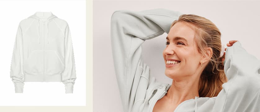 Cali Zip Up Hoodie in Washed Vintage White