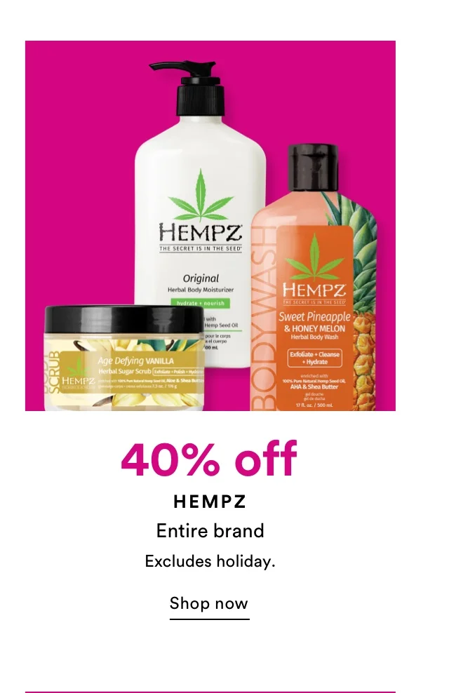 40% off Hempz | Shop now