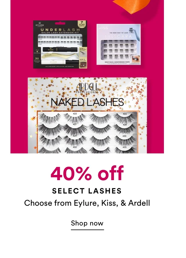 40% off select lashes | Shop now