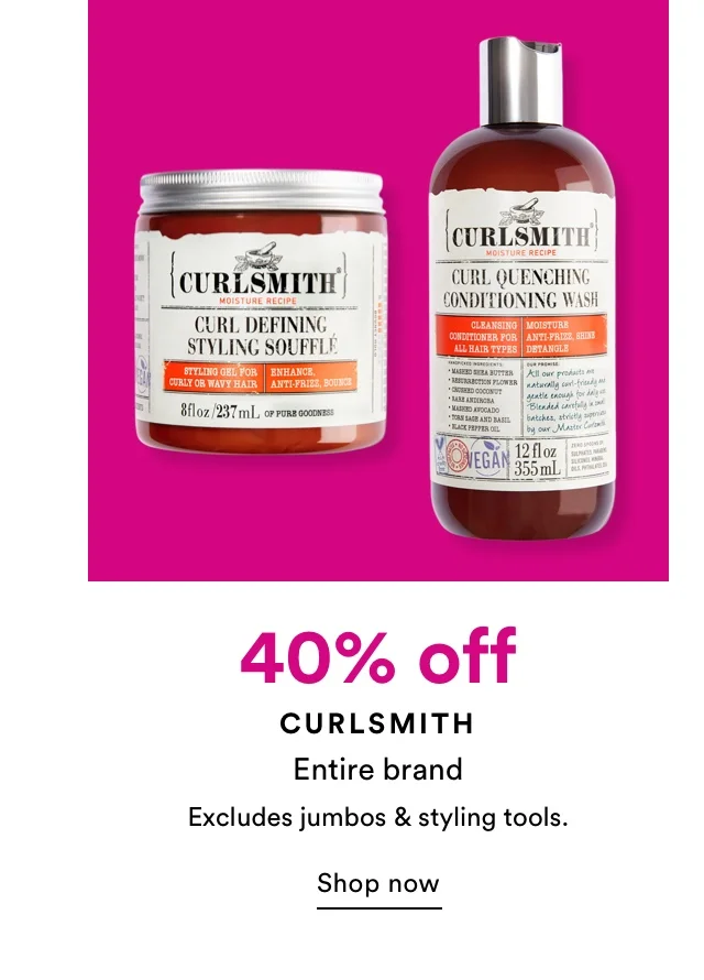 40% off Curlsmith | Shop now