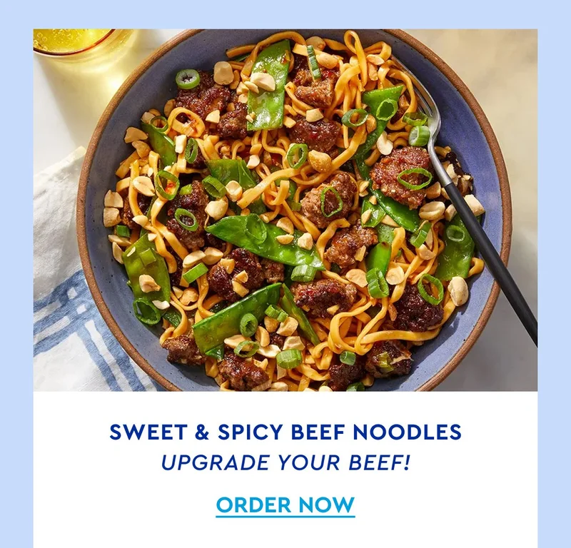 Sweet & Spicy Beef Noodles - Upgrade Your Beef | ORDER NOW