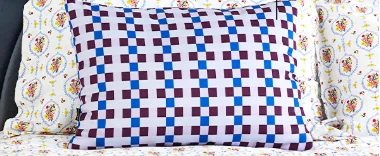 Gingham checker seamless pattern Pillow Sham