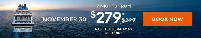 November 30 – 7 Nights from New York City (Brooklyn) to The Bahamas & Florida – Click to Book Now