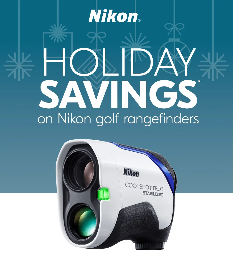 Nikon Holiday Savings* on Nikon golf rangefinders