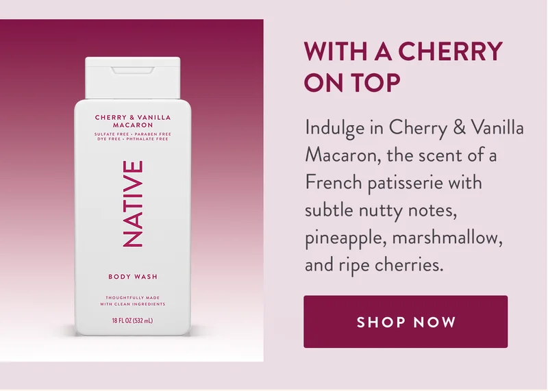 With a Cherry On Top | Indulge in Cherry & Vanilla Macaron, the scent of a French patisserie with subtle nutty notes, pineapple, marshmallow, and ripe cherries. | SHOP NOW
