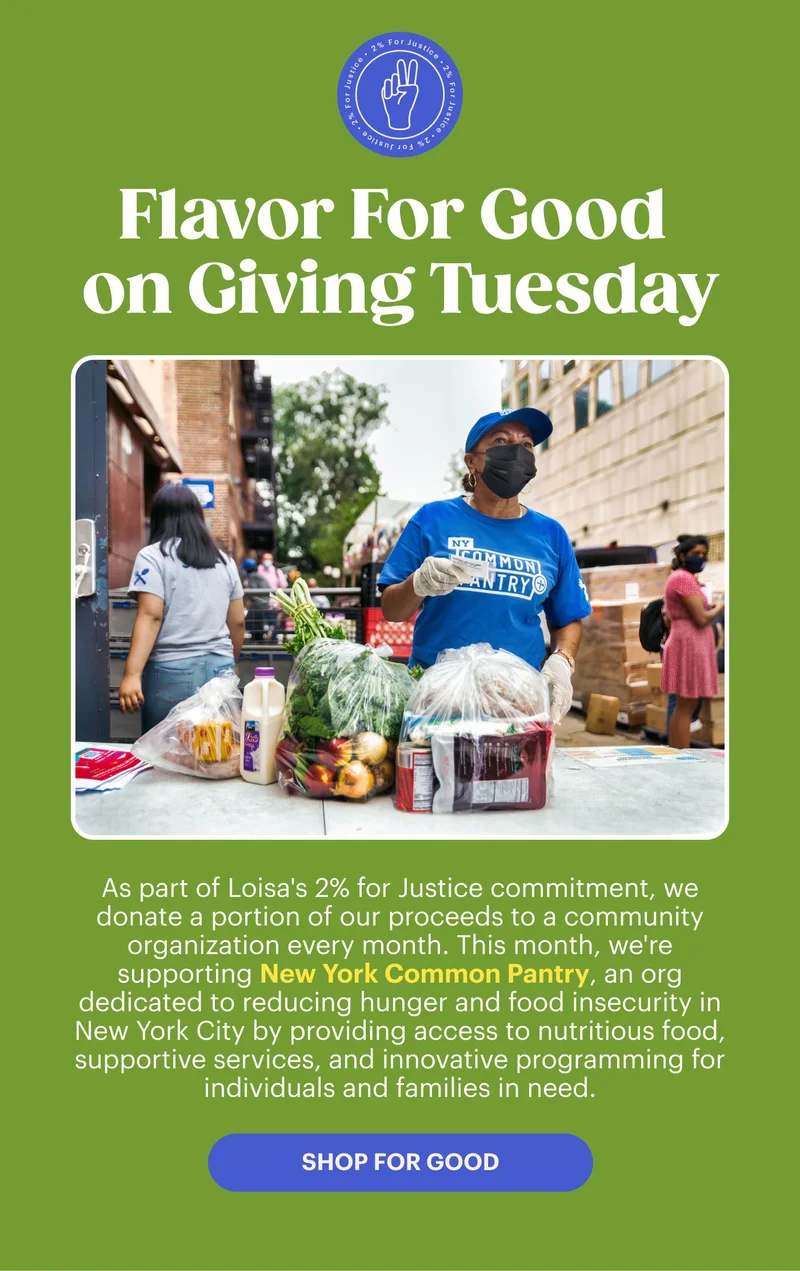 Flavor For Good on Giving Tuesday SHOP FOR GOOD