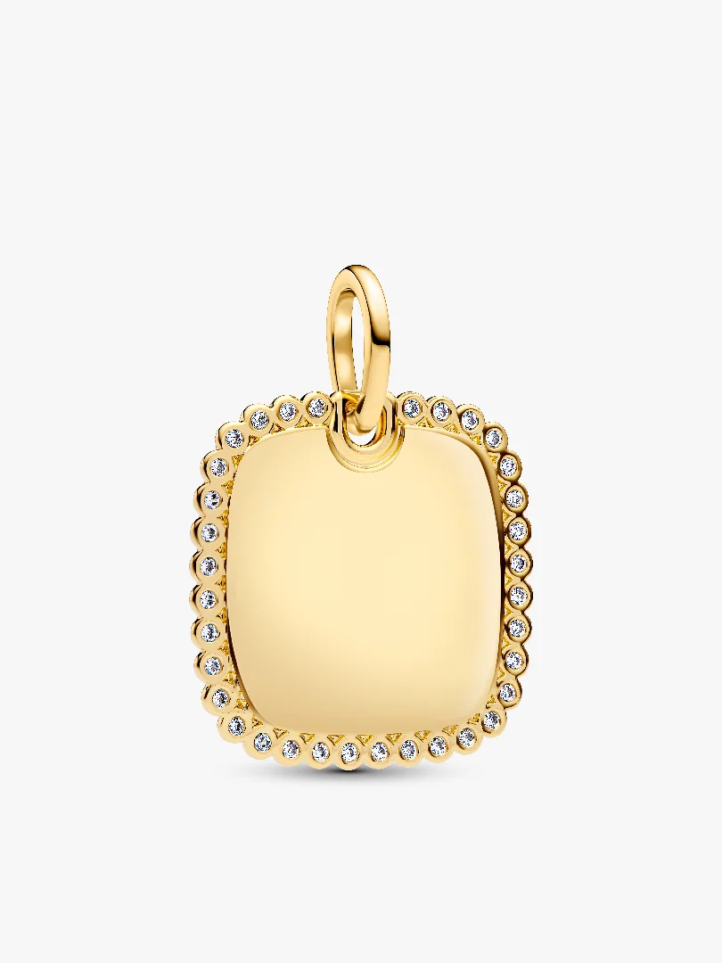 Engravable Square Tag Pendant