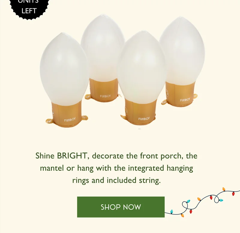 Shine BRIGHT, decorate the front porch, the mantel or hang with the integrated hanging rings and included string. | SHOP NOW
