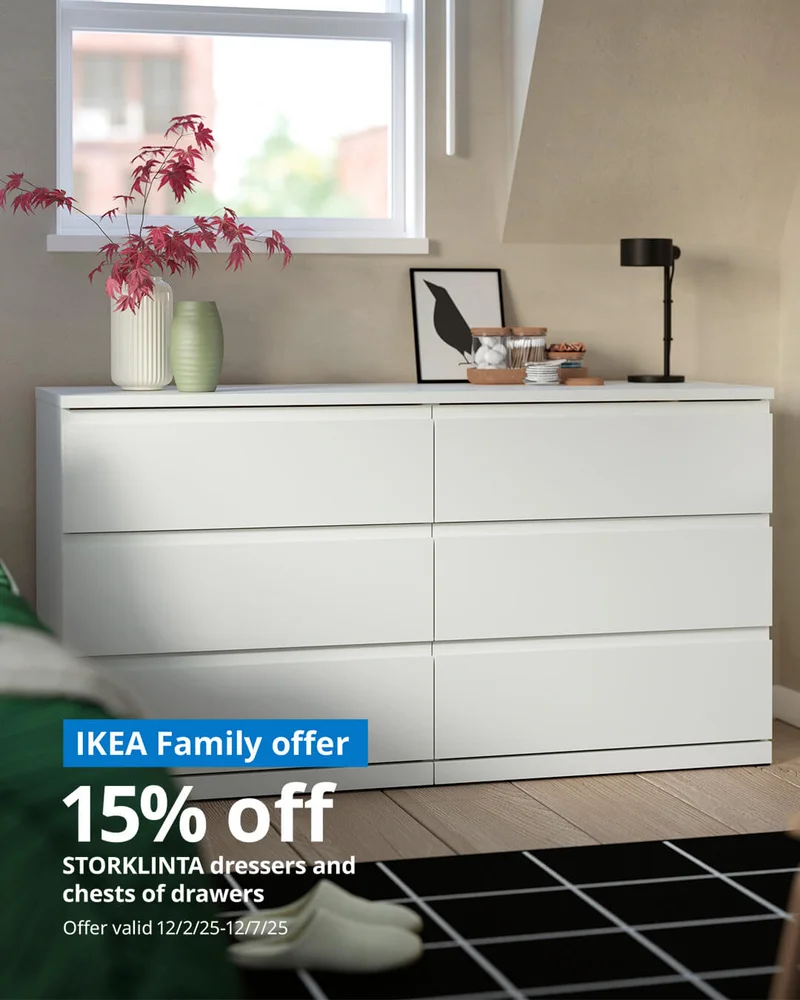 STORKLINTA dressers and chests of drawers offer