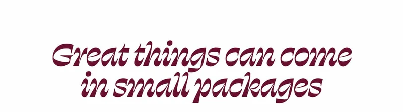 Great things can come in small packages