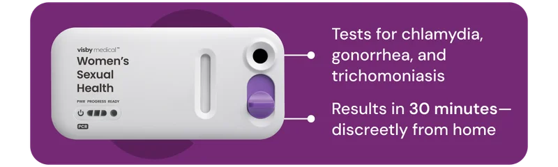Visby Rapid PCR At-Home Female STD Test – 3 Panel