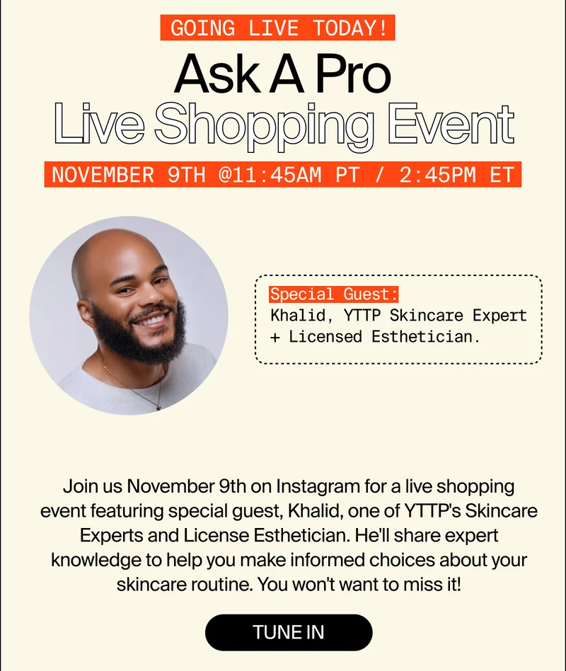Ask A Pro Live Shopping Event
