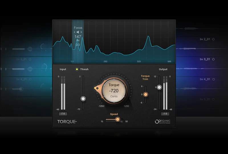 Torque: Tune the pitch of drums, in your recordings or in real-time