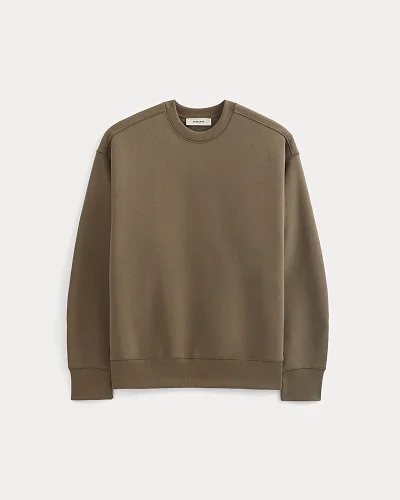 Image | Luxe Fleece Crew Pullover | Deep Taupe