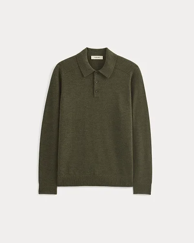 Image | Ultrasoft Polo Sweater | Heather Beech