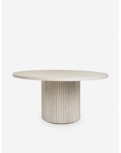 Rutherford Round Dining Table - White Wash