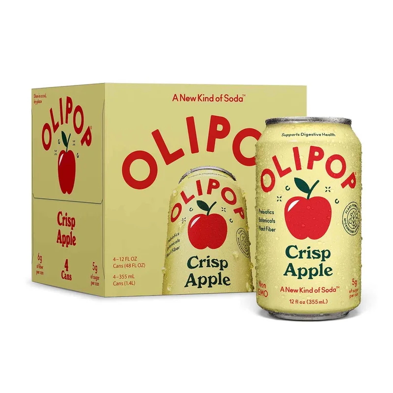 Probiotic Soda, Crisp Apple, 4 Ct