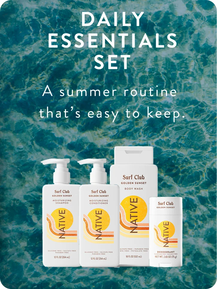 Daily Essentials set. A summer routine that's easy to keep.