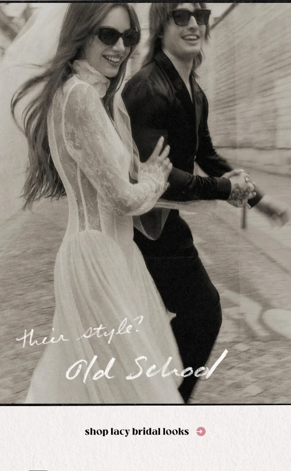 their style? old school, shop lacy bridal looks