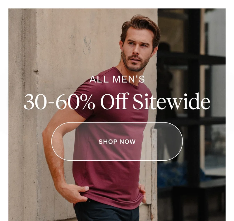 Shop Men's Best Sellers 30-60% Off Sitewide