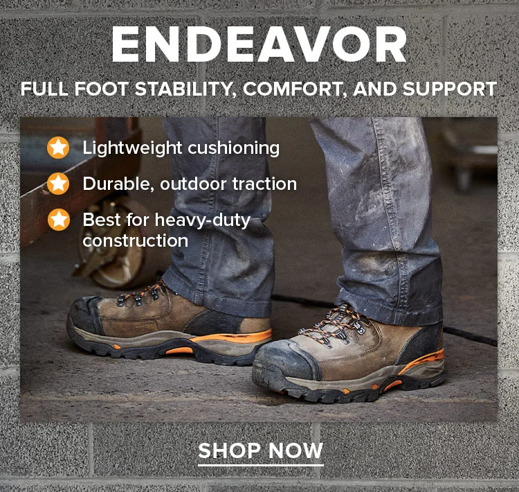 ENDEAVOR Full foot stability, comfort, and support