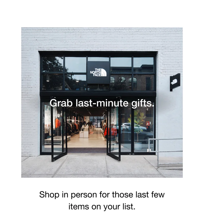 Grab last-minute gifts. Shop in person for those last few items on your list.