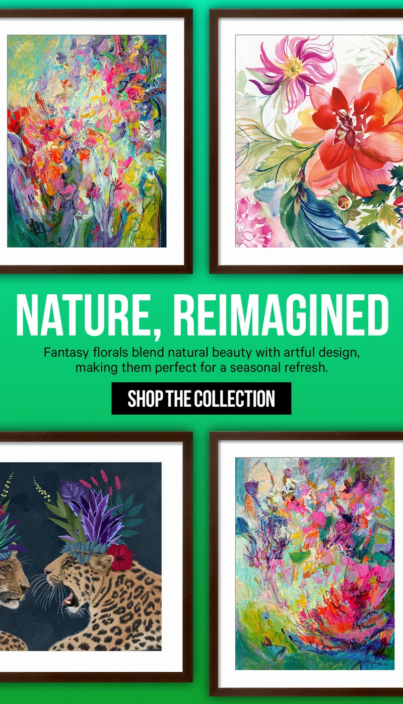 Nature, Reimagined: Fantasy florals blend natural beauty with artful design, making them perfect for a seasonal refresh.
