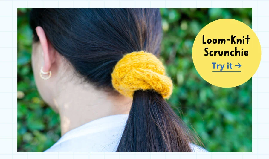 Loom-Knit Scrunchie