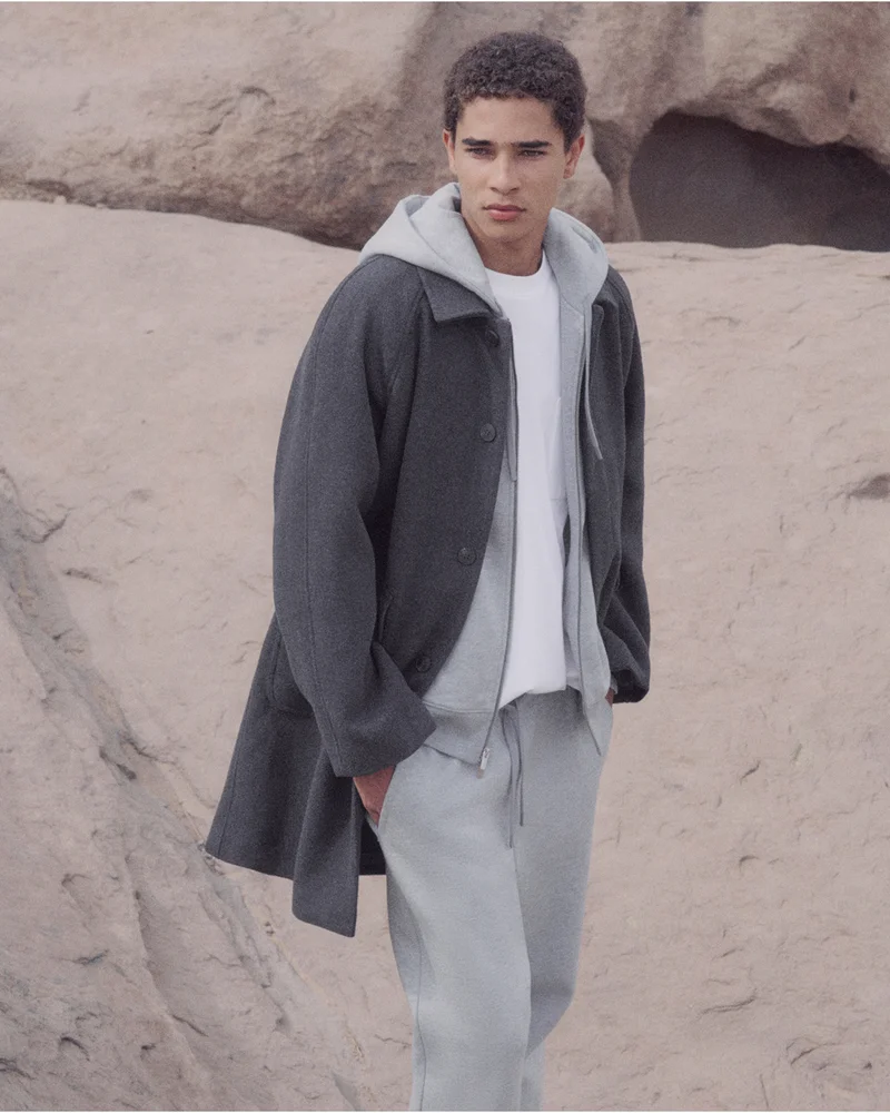 Image | ReWool Car Coat | Heather Charcoal