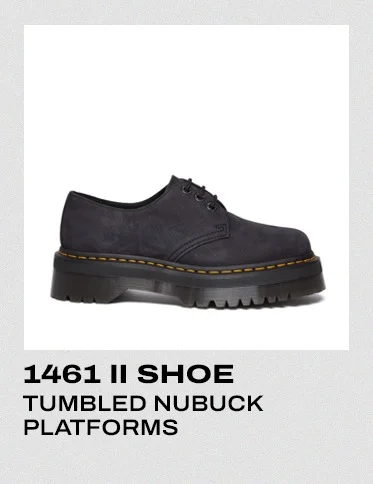 1461 II Tumbled Nubuck Leather Platform Casual Shoes