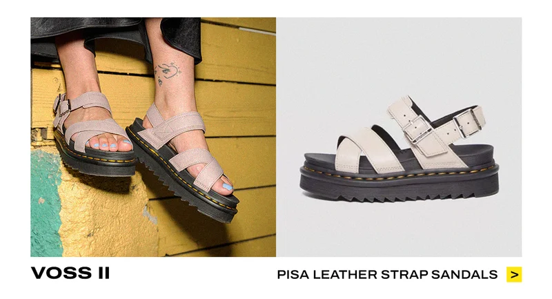 VOSS II PISA LEATHER STRAP SANDALS
