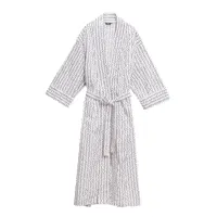A selection of Ace Hotel's striped robes, unveiling different styles in a smooth rotation.
