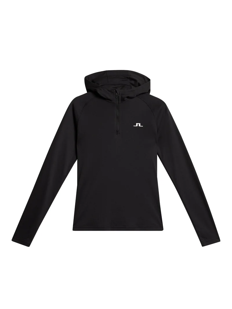 Image of Agnes Quarter Zip Hood / Black