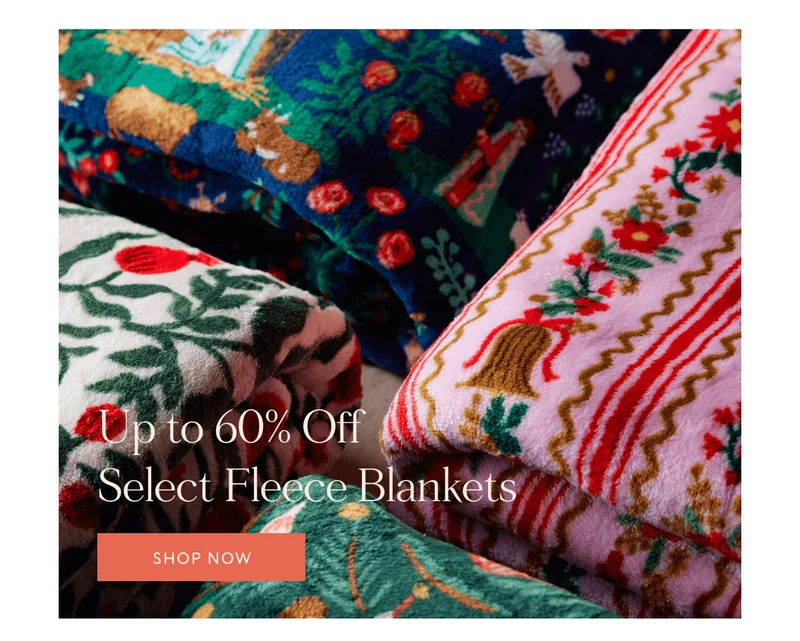 Up to 60% Off Select Fleece Blankets | SHOP NOW