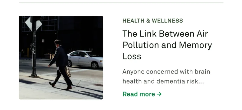 The Link Between Air Pollution and Memory Loss