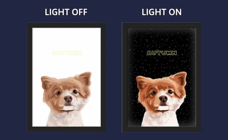 Galaxy Pet Portrait Night Light Mock Up. Inspired by 'Star Wars'