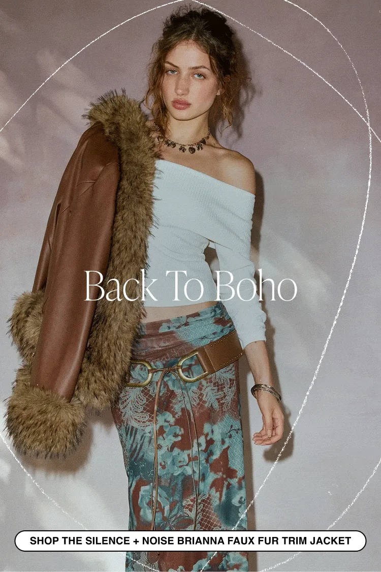 Shop the Silence + Noise Brianna Faux Fur Trim Jacket
