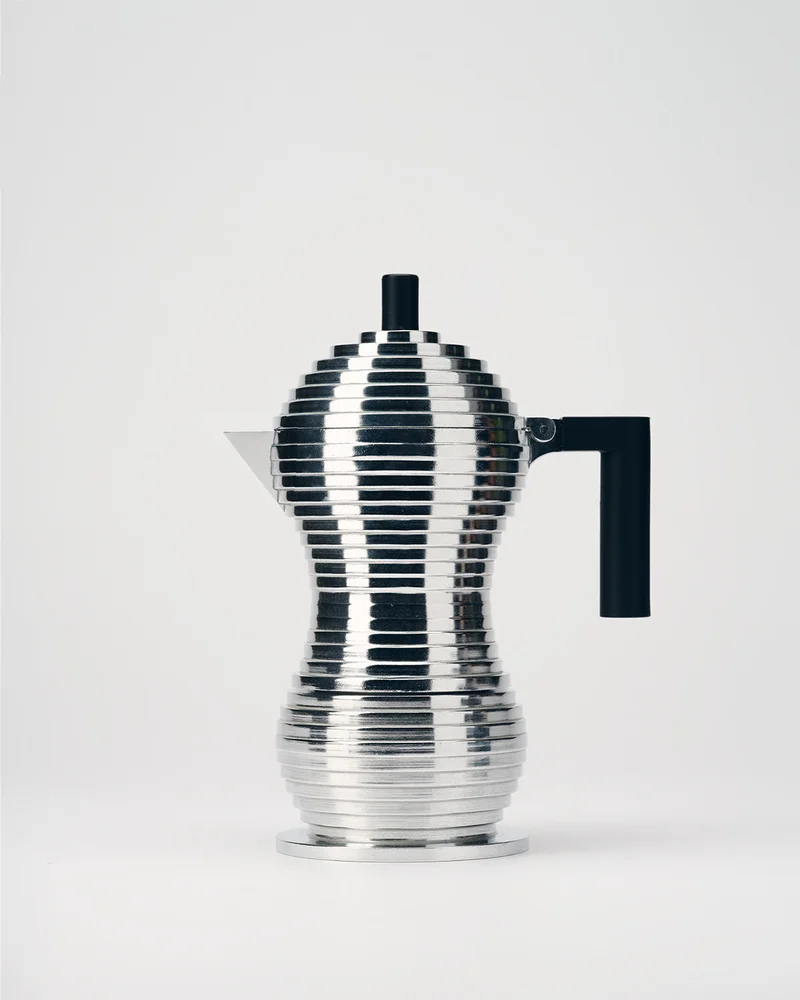 Image of Alessi Pulcina Stove Top Espresso Maker in Black