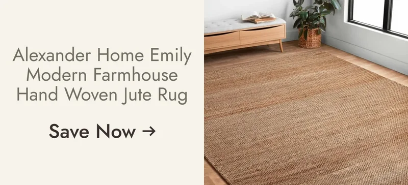Alexander Home Emily Modern Farmhouse Hand Woven Jute Rug