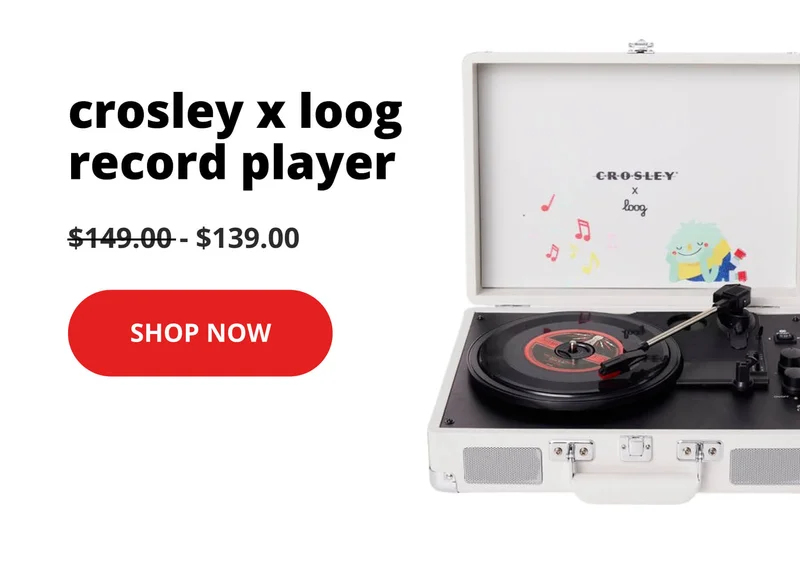 crosley x loog record player $139 - shop now