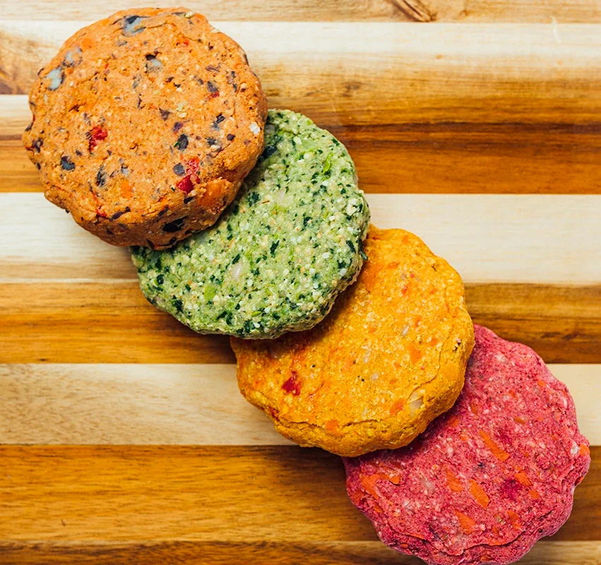 Actual Veggies burger line-up